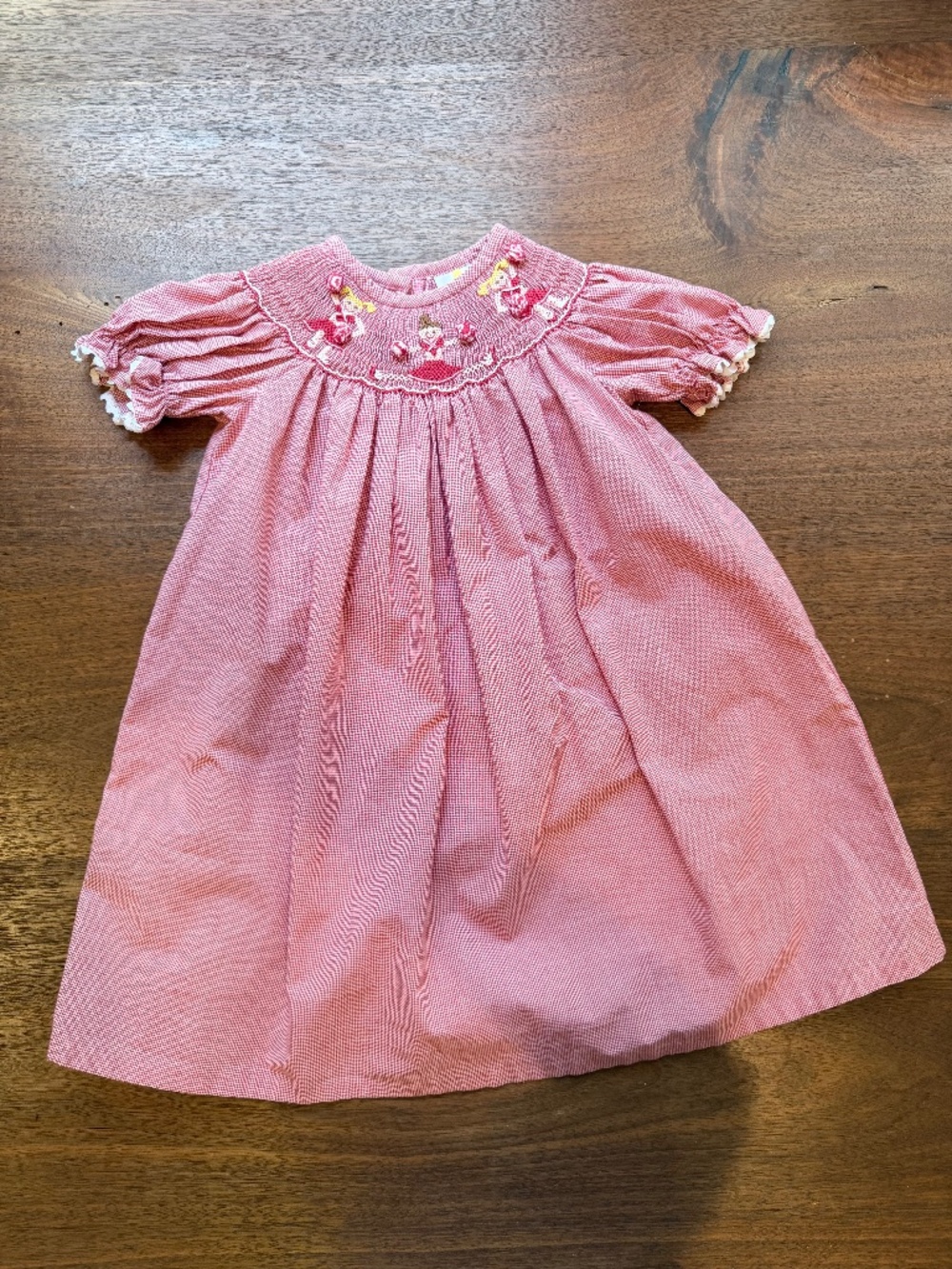 Smocked Secret Wishes Cheerleading Dress SZ 12 Month